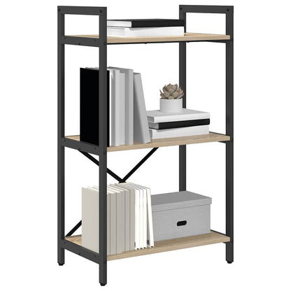 Bücherregal 3 Ebenen 56 x 34 x 96 cm Holzwerkstoff Sonoma-Eiche