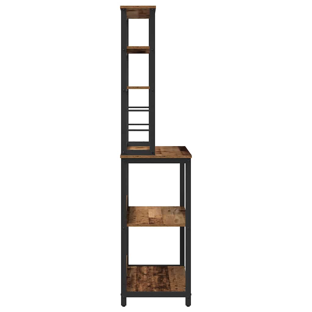 Küchenregal 5 Ebenen 80 x 40 x 168 cm Holzwerkstoff Altholz