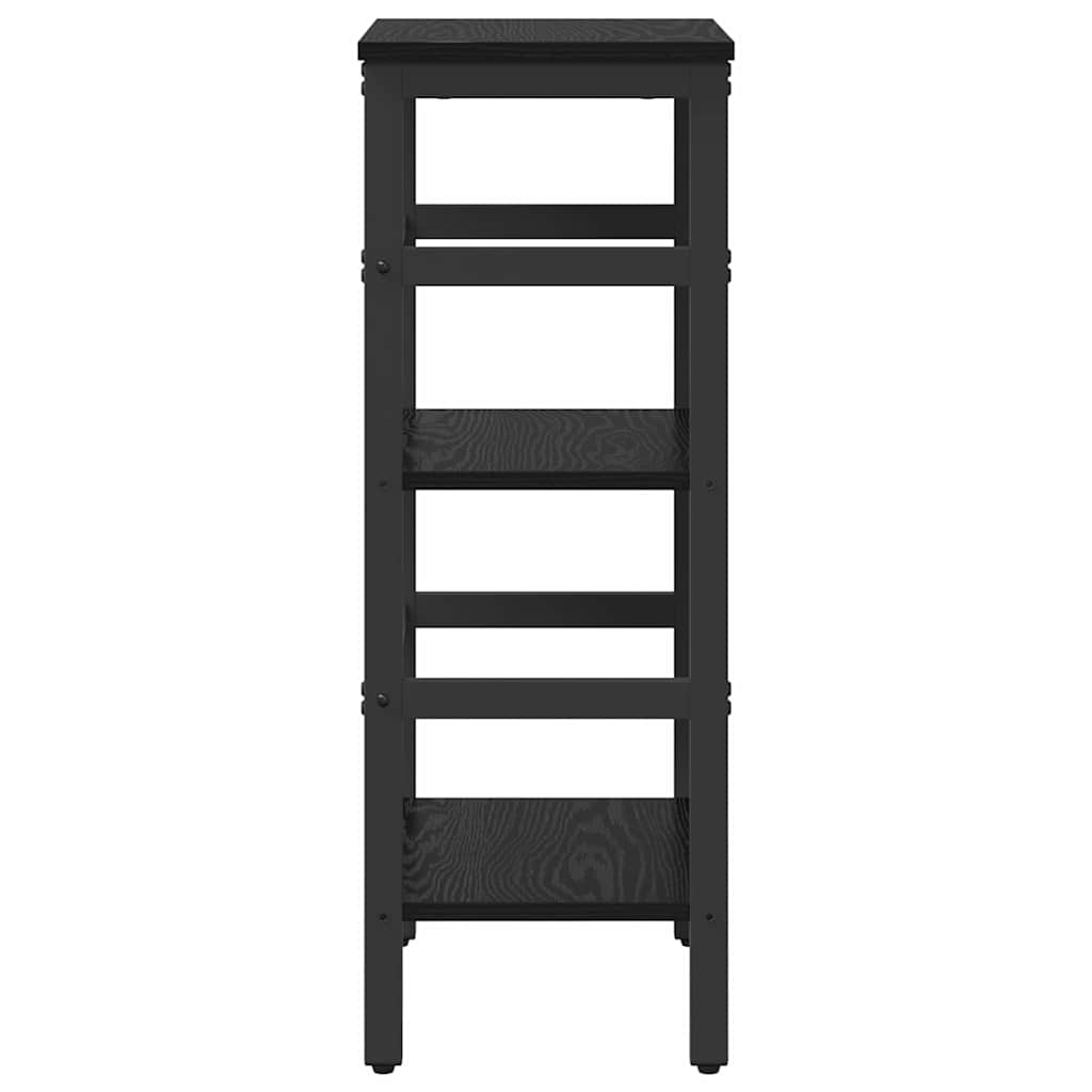 Bücherregal Schwarz Eichen-Optik 40 x 29,5 x 81 cm