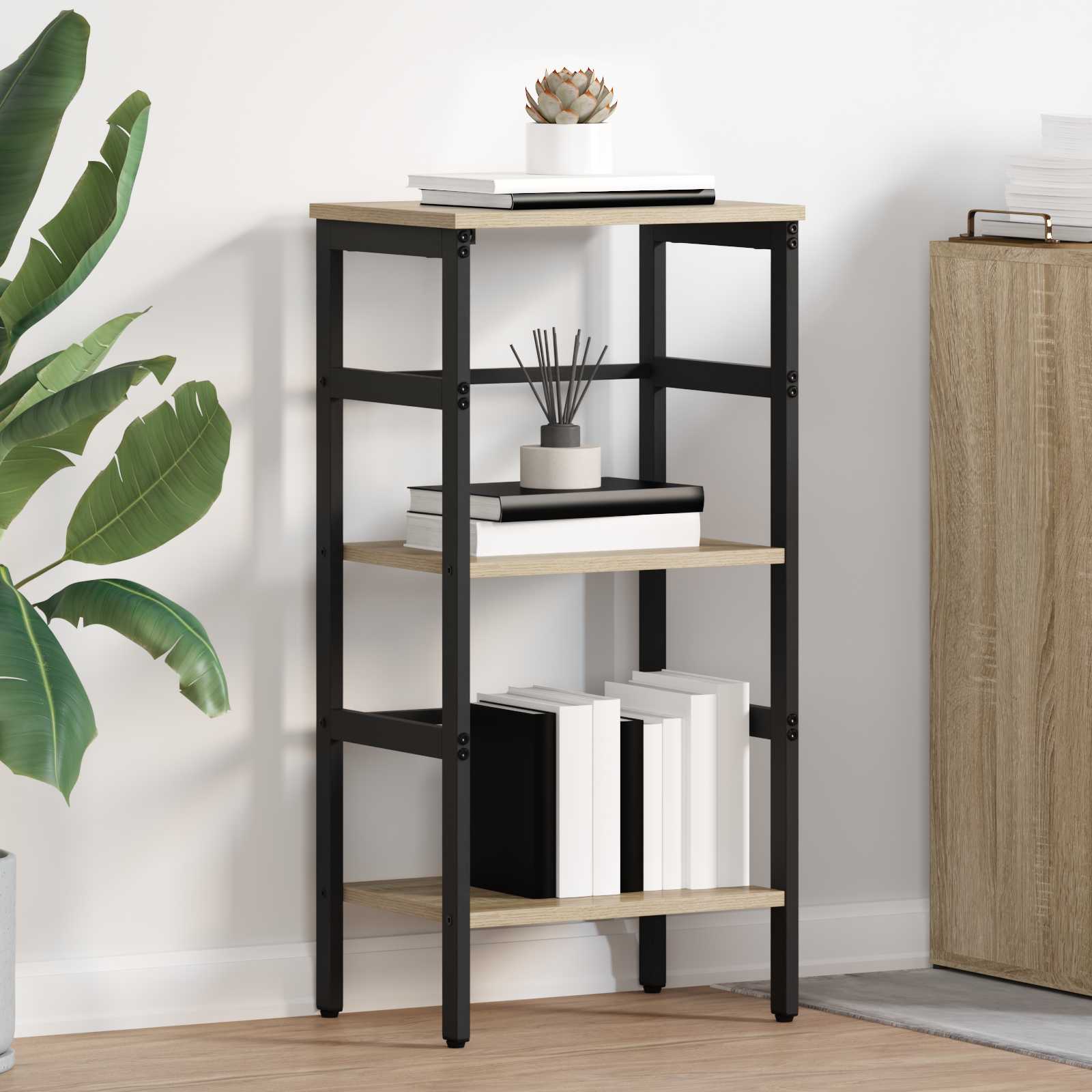 Bücherregal 2 Ebenen 40 x 29,5 x 81 cm Holzwerkstoff