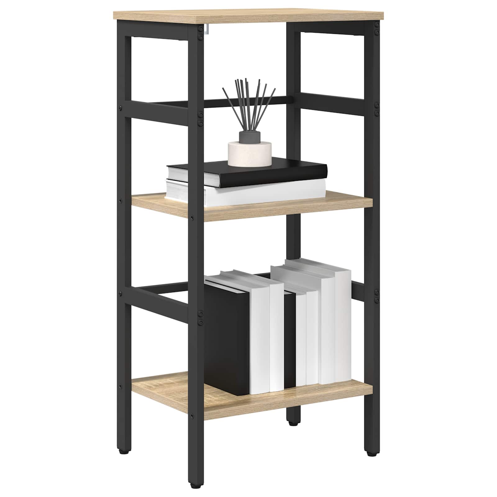 Bücherregal 2 Ebenen 40 x 29,5 x 81 cm Holzwerkstoff