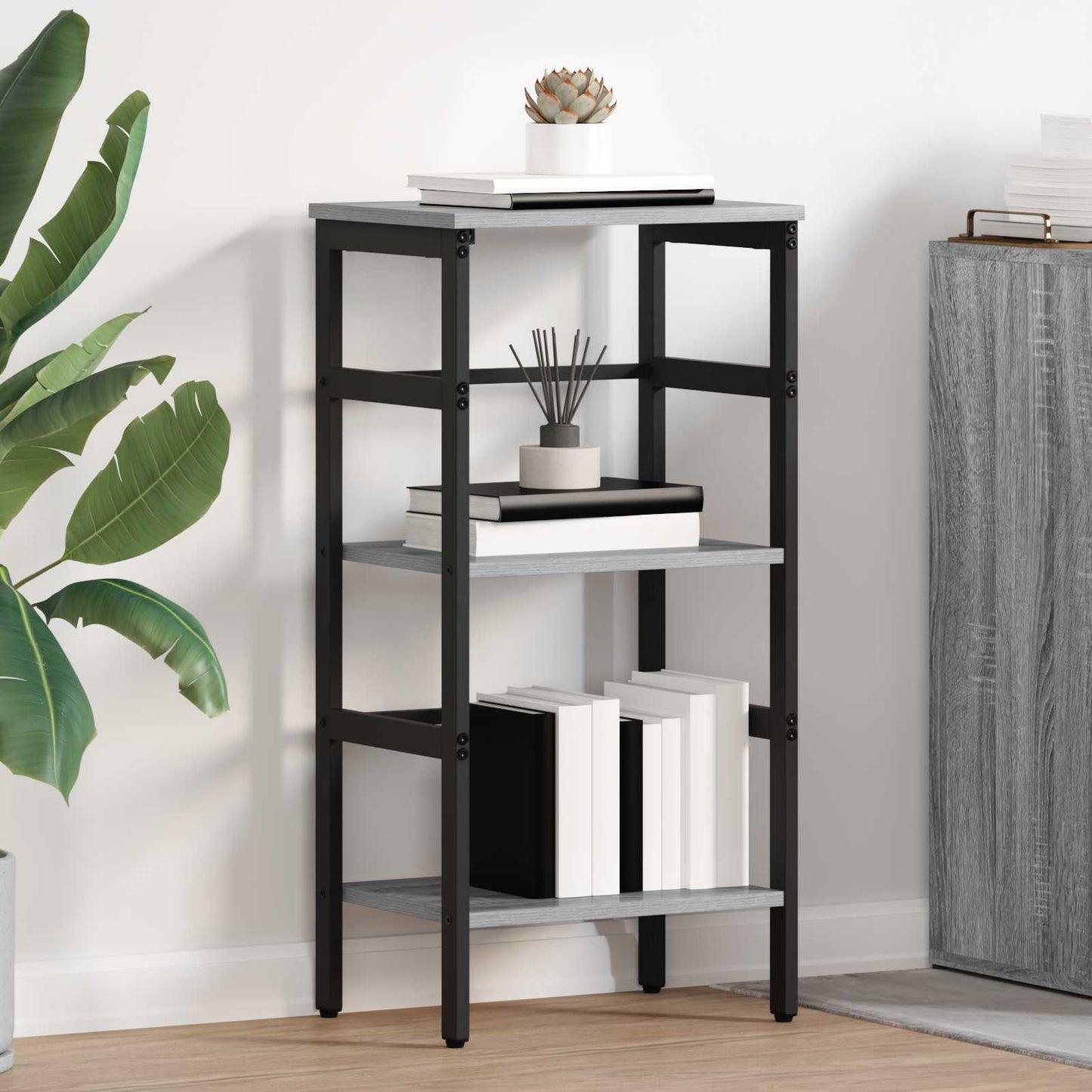 Bücherregal 2 Ebenen 40 x 29,5 x 81 cm Holzwerkstoff