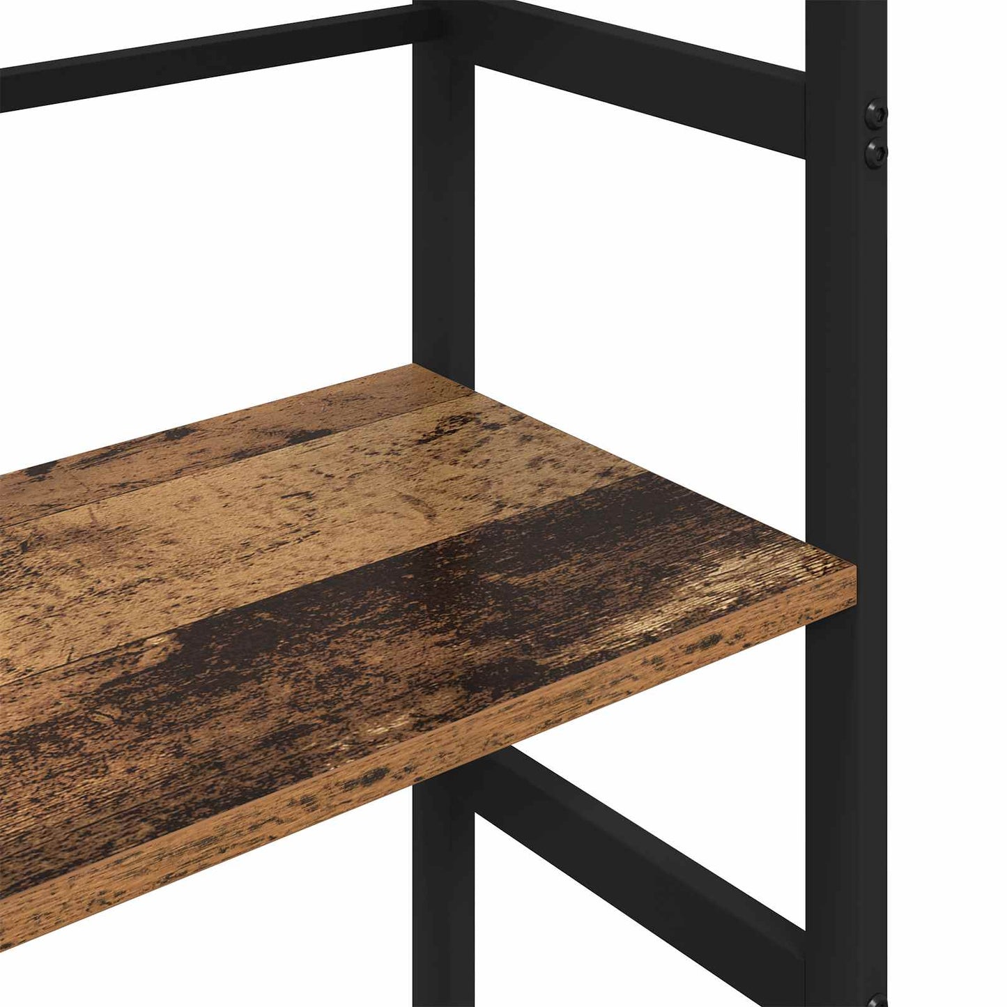Bücherregal 2 Ebenen 40 x 29,5 x 81 cm Holzwerkstoff Altholz