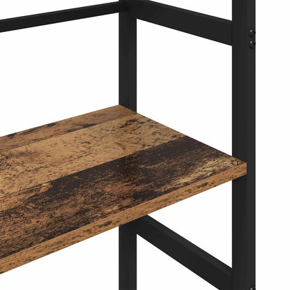 Bücherregal 2 Ebenen 40 x 29,5 x 81 cm Holzwerkstoff Altholz