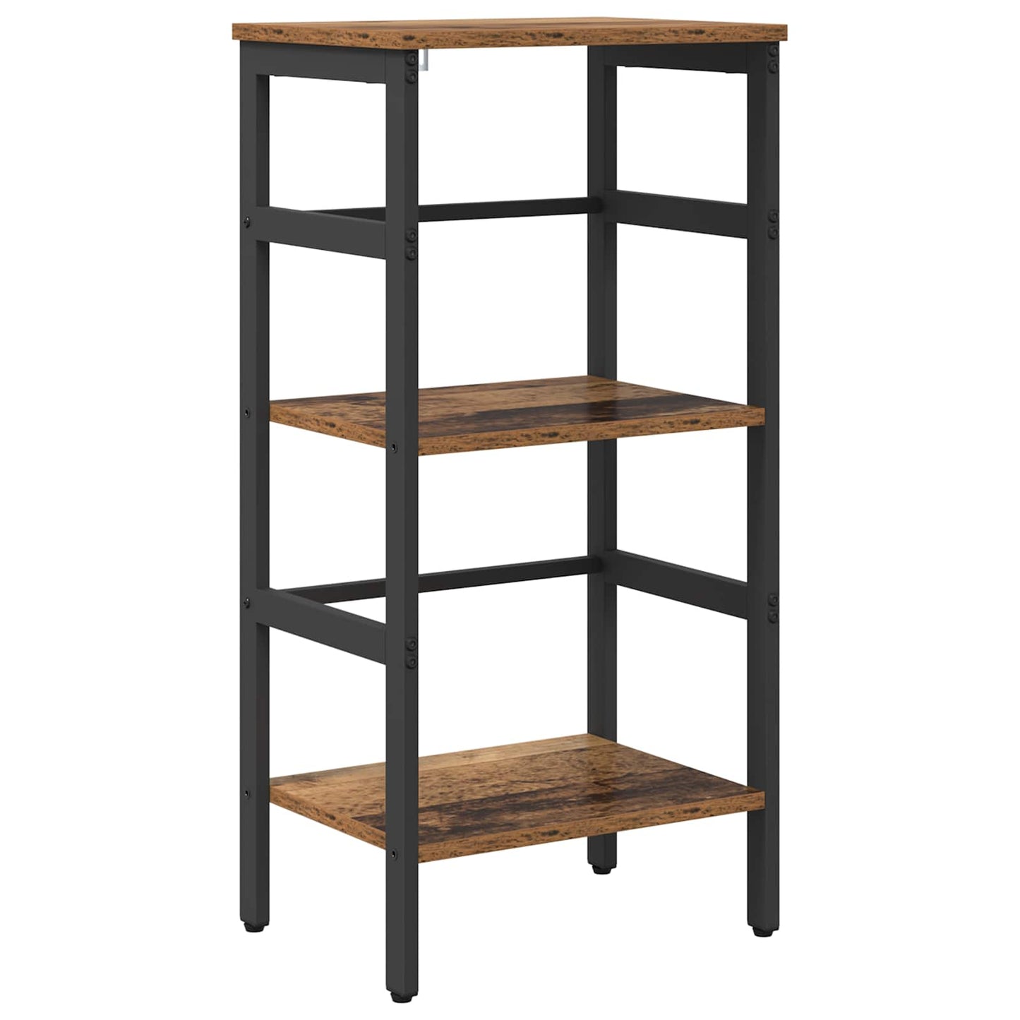 Bücherregal 2 Ebenen 40 x 29,5 x 81 cm Holzwerkstoff Altholz
