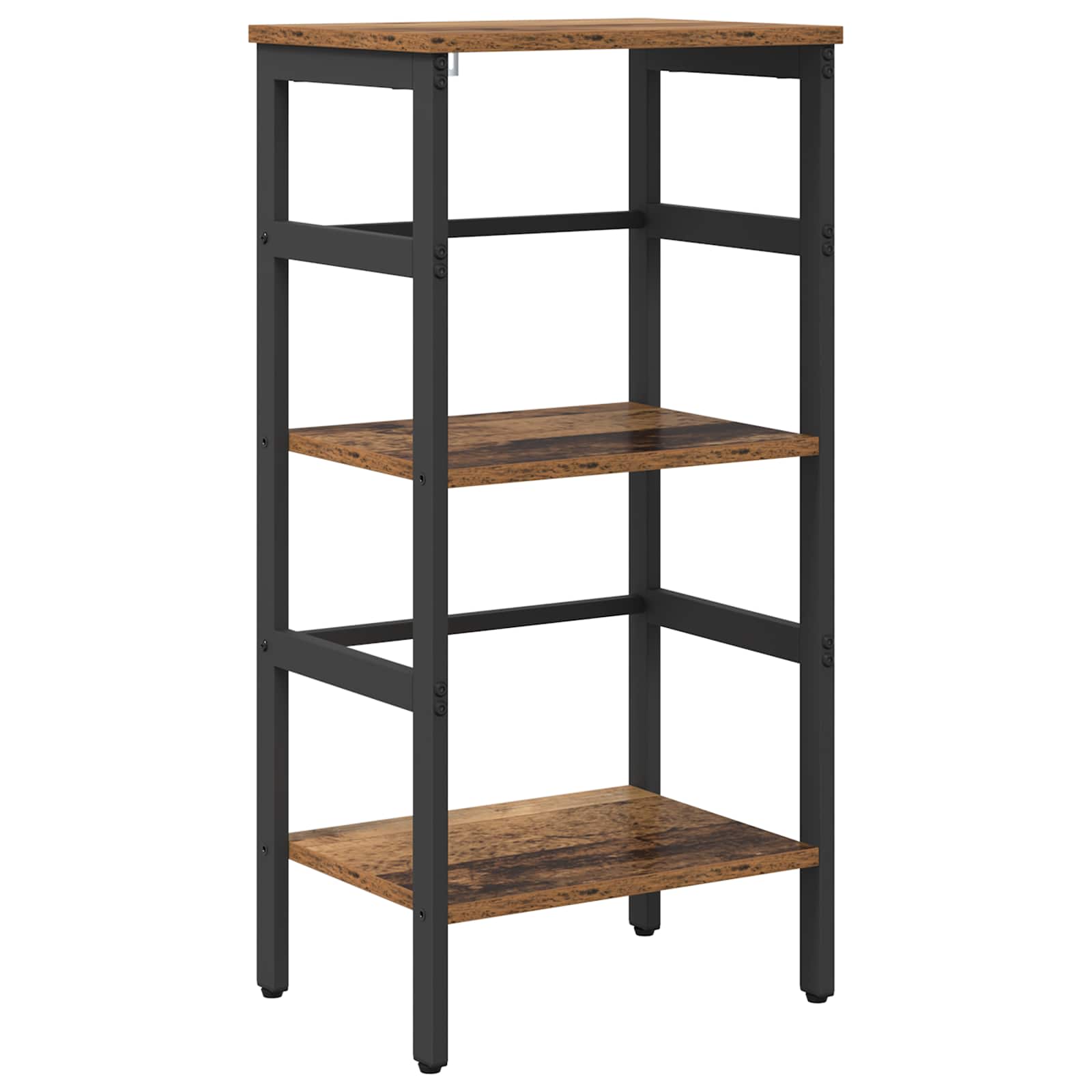 Bücherregal 2 Ebenen 40 x 29,5 x 81 cm Holzwerkstoff Altholz