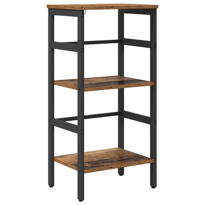 Bücherregal 2 Ebenen 40 x 29,5 x 81 cm Holzwerkstoff Altholz
