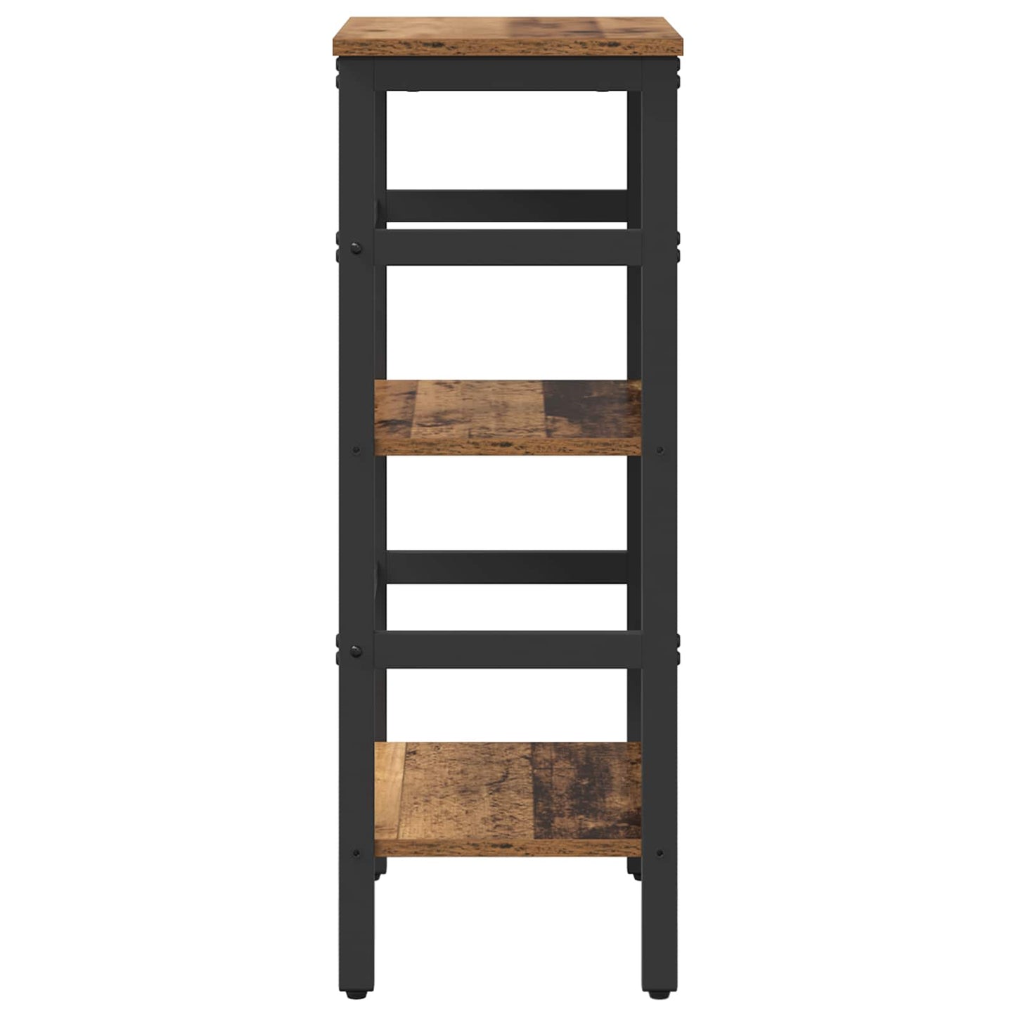 Bücherregal 2 Ebenen 40 x 29,5 x 81 cm Holzwerkstoff Altholz