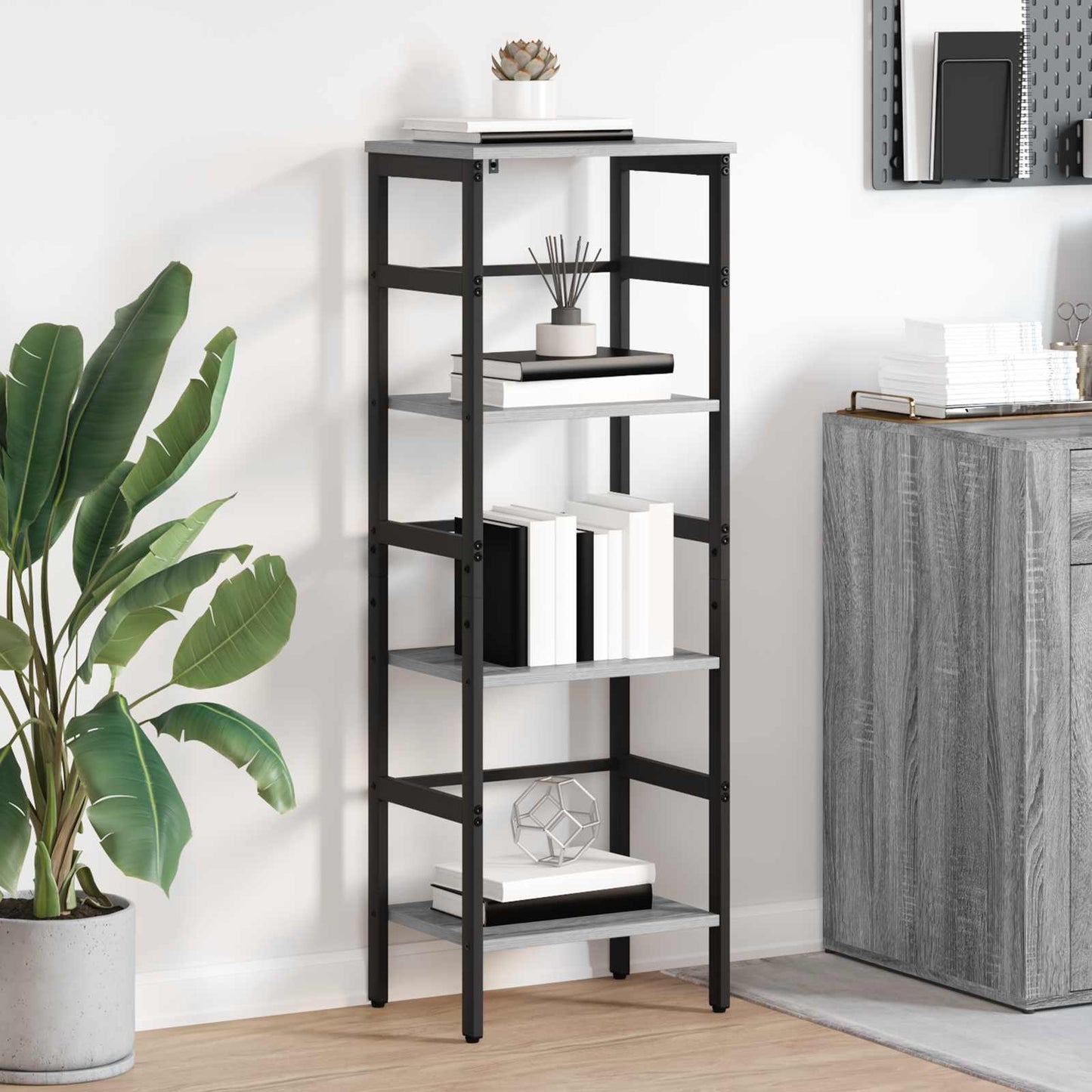 Bücherregal 3 Ebenen 40 x 29,5 x 115 cm Holzwerkstoff