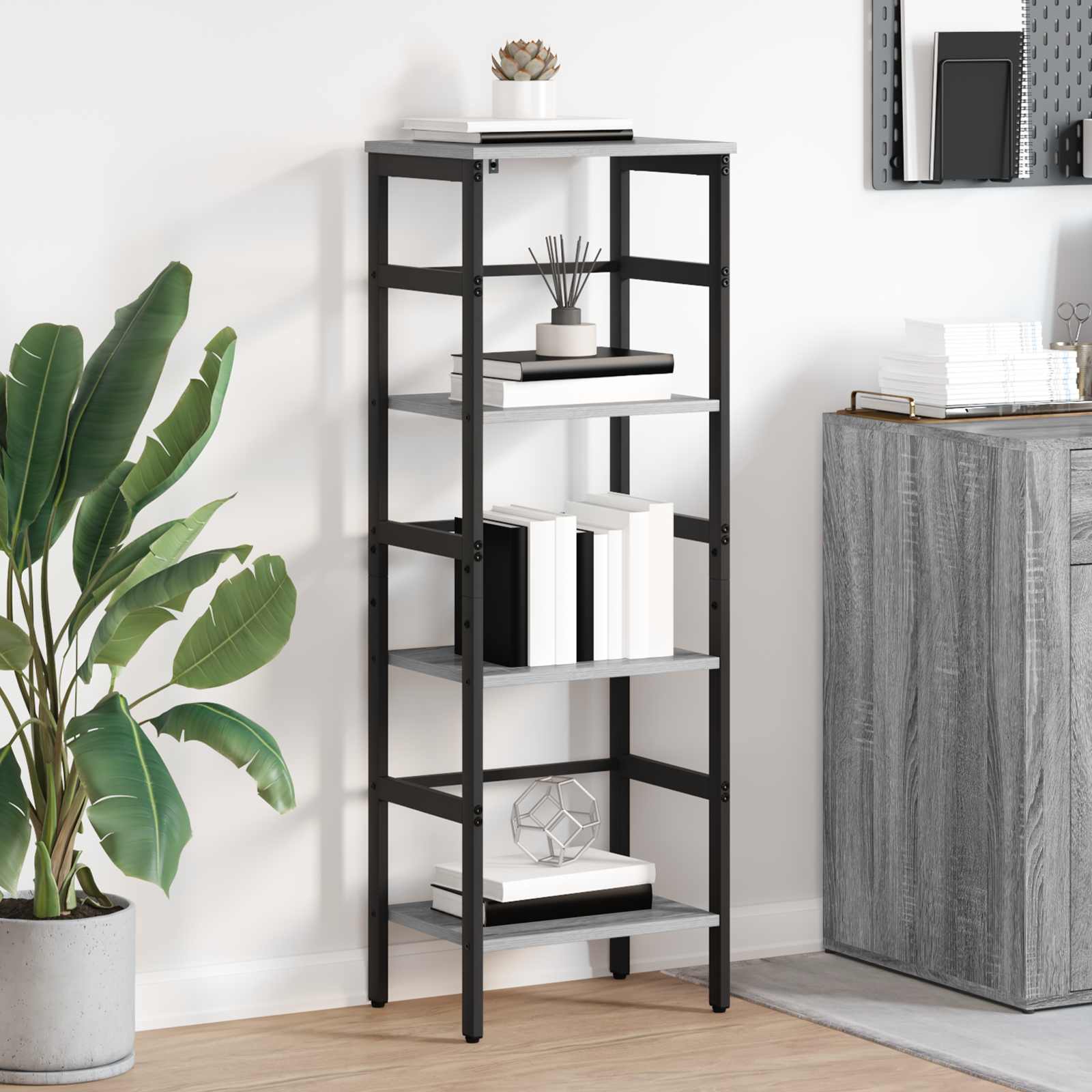 Bücherregal 3 Ebenen 40 x 29,5 x 115 cm Holzwerkstoff