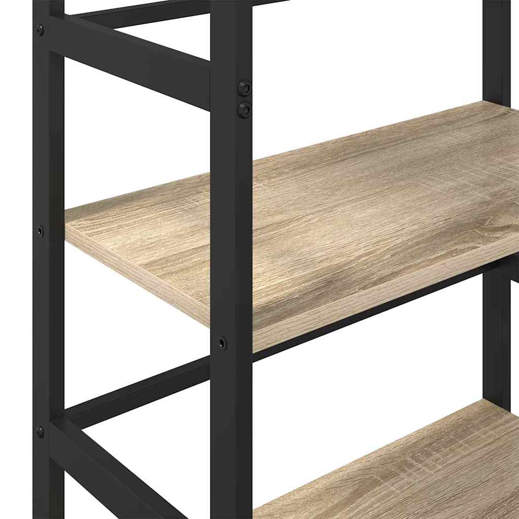 Bücherregal 2 Ebenen 60 x 29,5 x 81 cm Holzwerkstoff
