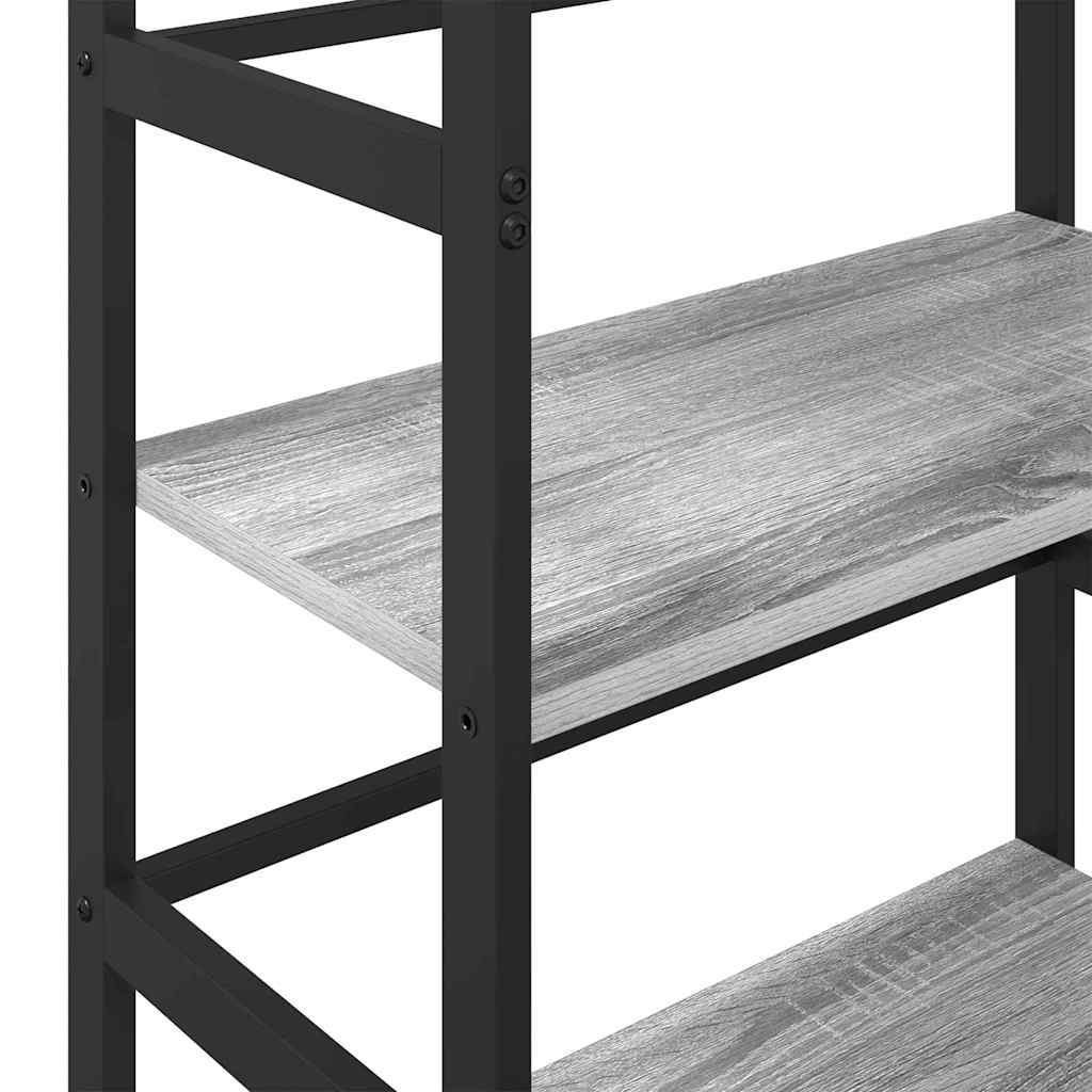 Bücherregal 2 Ebenen 60 x 29,5 x 81 cm Holzwerkstoff
