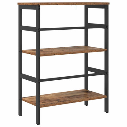 Bücherregal 2 Ebenen 60 x 29,5 x 81 cm Holzwerkstoff Altholz