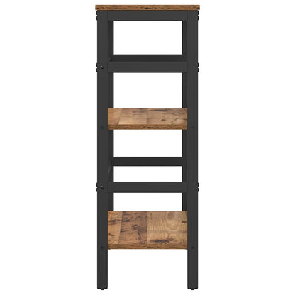 Bücherregal 2 Ebenen 60 x 29,5 x 81 cm Holzwerkstoff Altholz