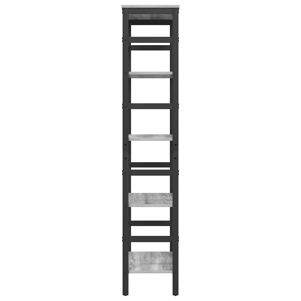 Bücherregal Graues Sonoma 60 x 29,5 x 149 cm Holzwerkstoff