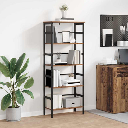 Bücherregal 4 Ebenen 60 x 29,5 x 149 cm Holzwerkstoff Altholz