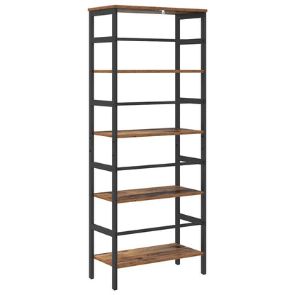 Bücherregal 4 Ebenen 60 x 29,5 x 149 cm Holzwerkstoff Altholz