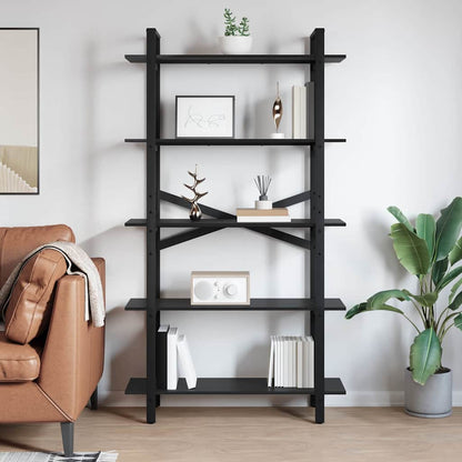 Bücherregal 5 Ebenen 100 x 33,5 x 178 cm Holzwerkstoff