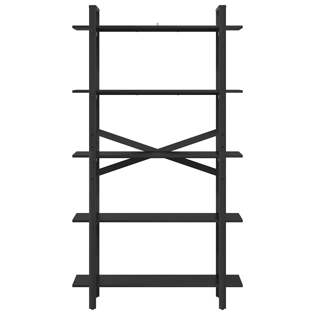 Bücherregal Schwarz Eichen-Optik 100 x 33,5 x 178 cm