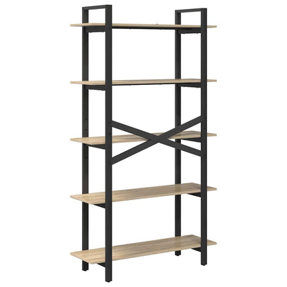 Bücherregal 5 Ebenen 100 x 33,5 x 178 cm Holzwerkstoff