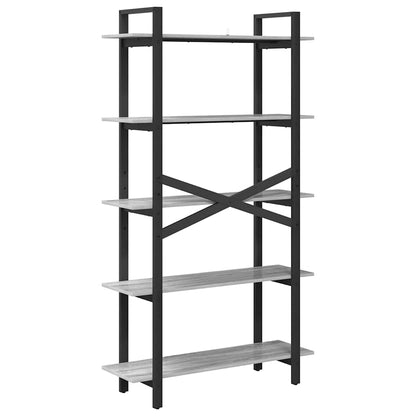 Bücherregal 5 Ebenen 100 x 33,5 x 178 cm Holzwerkstoff