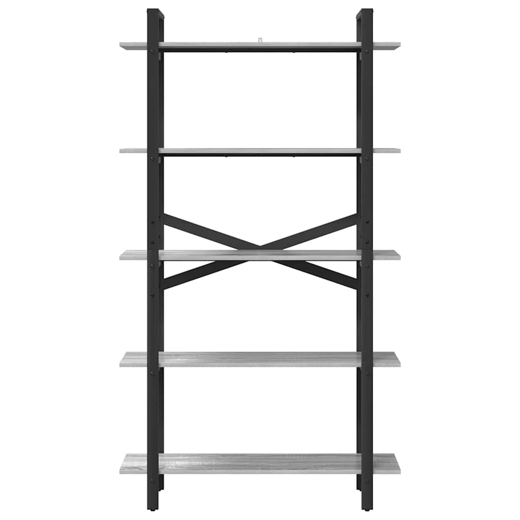 Bücherregal Graues Sonoma 100 x 33,5 x 178 cm Holzwerkstoff