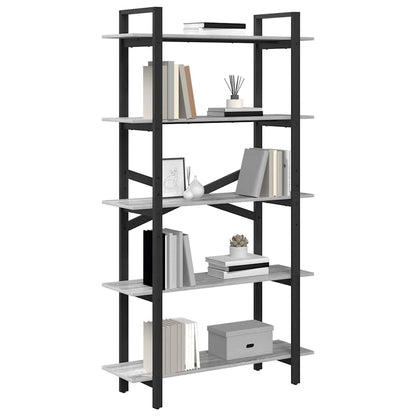 Bücherregal 5 Ebenen 100 x 33,5 x 178 cm Holzwerkstoff
