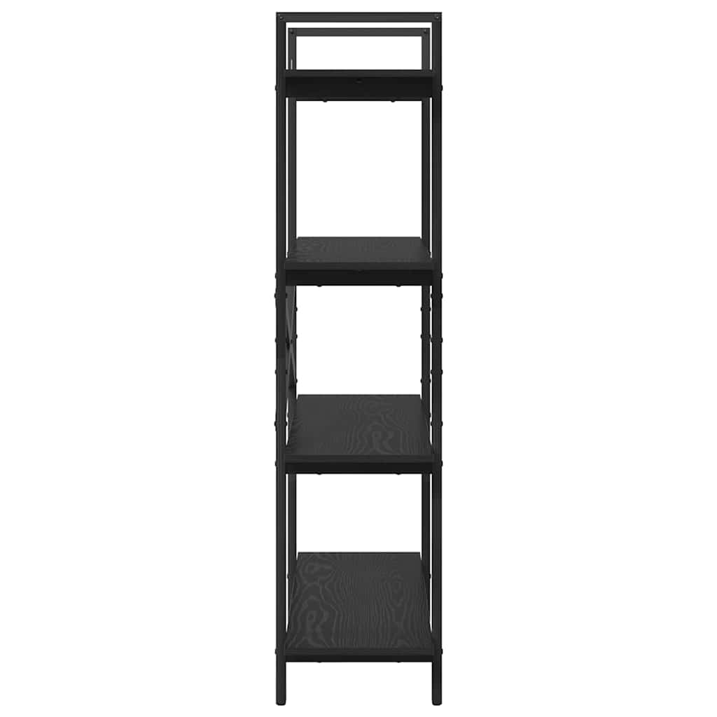 Bücherregal Schwarz Eichen-Optik 100 x 33,5 x 140 cm