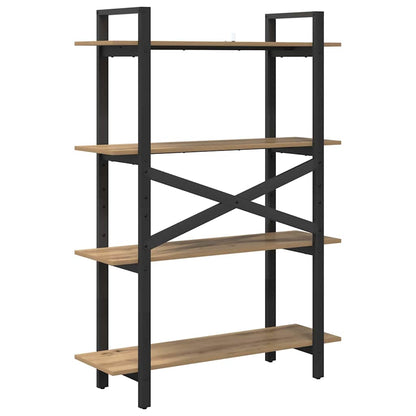 Bücherregal 4 Ebenen 100 x 33,5 x 140 cm Holzwerkstoff