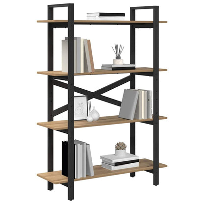 Bücherregal 4 Ebenen 100 x 33,5 x 140 cm Holzwerkstoff