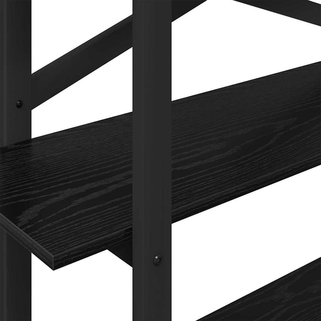 Bücherregal Schwarz Eichen-Optik 100 x 33,5 x 102 cm