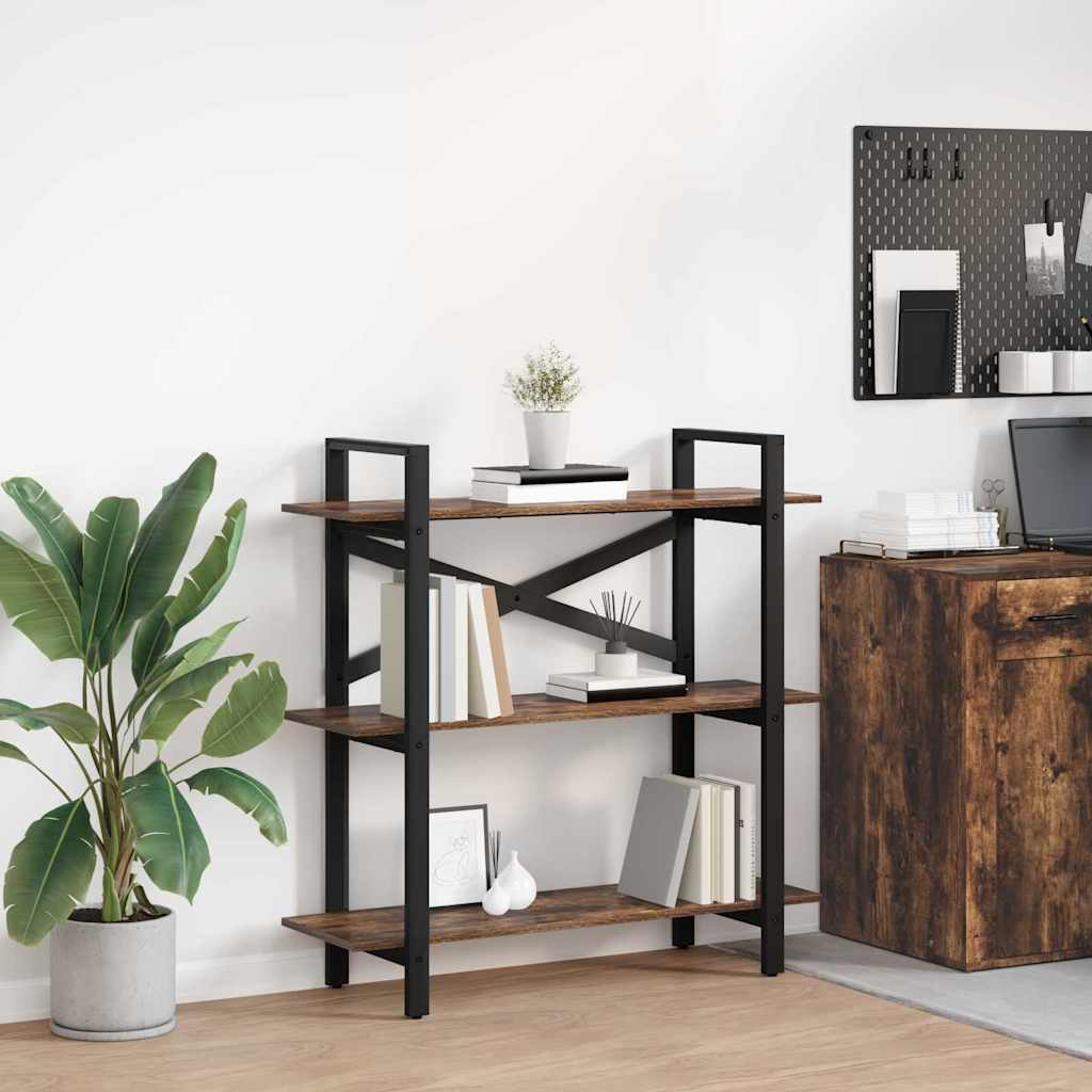 Bücherregal Geräucherte Eiche 100 x 33,5 x 102 cm Holzwerkstoff