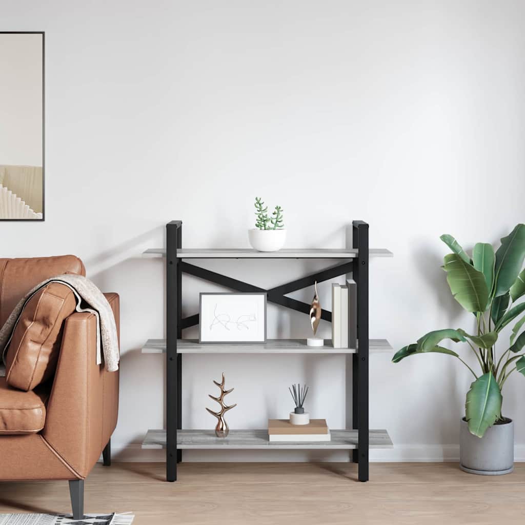 Bücherregal Graues Sonoma 100 x 33,5 x 102 cm Holzwerkstoff