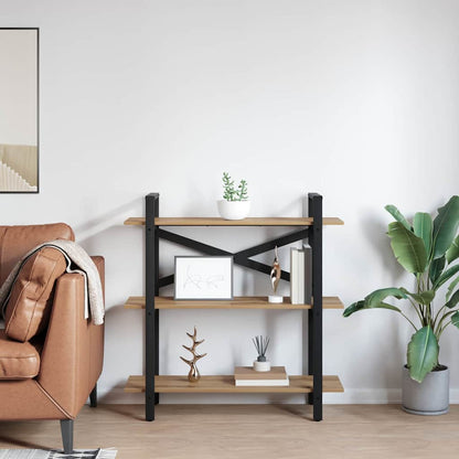 Bücherregal 3 Ebenen 100 x 33,5 x 102 cm Holzwerkstoff