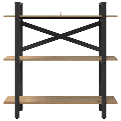 Bücherregal 3 Ebenen 100 x 33,5 x 102 cm Holzwerkstoff