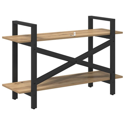 Bücherregal 2 Ebenen 100 x 33,5 x 64 cm Holzwerkstoff