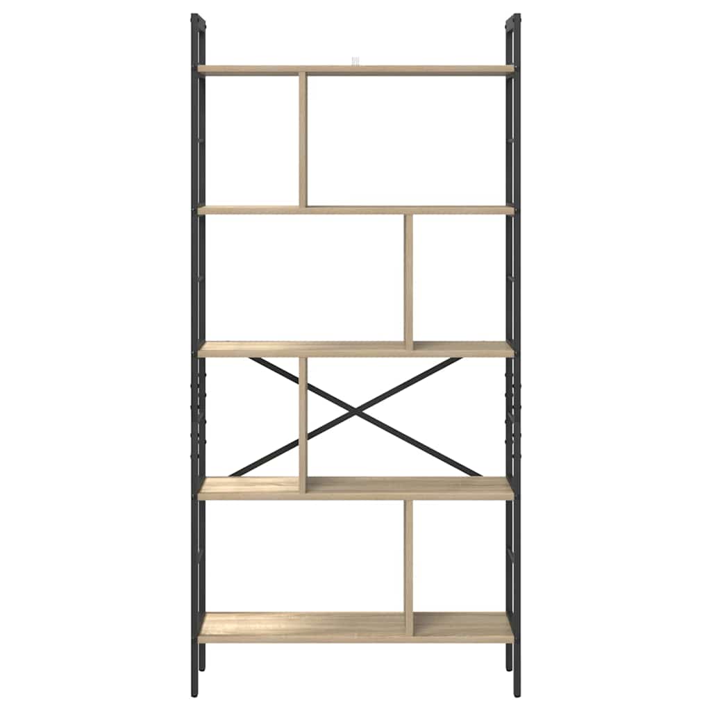 Bücherregal Sonoma-Eiche 75 x 30 x 156 cm Holzwerkstoff