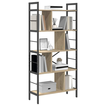 Bücherregal 9 Ebenen 75 x 30 x 156 cm Holzwerkstoff