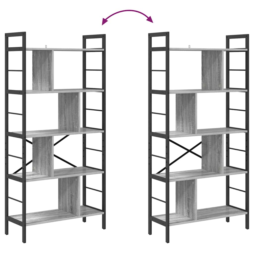 Bücherregal Graues Sonoma 75 x 30 x 156 cm Holzwerkstoff