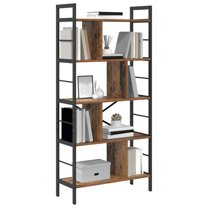 Bücherregal 9 Ebenen 75 x 30 x 156 cm Holzwerkstoff Altholz