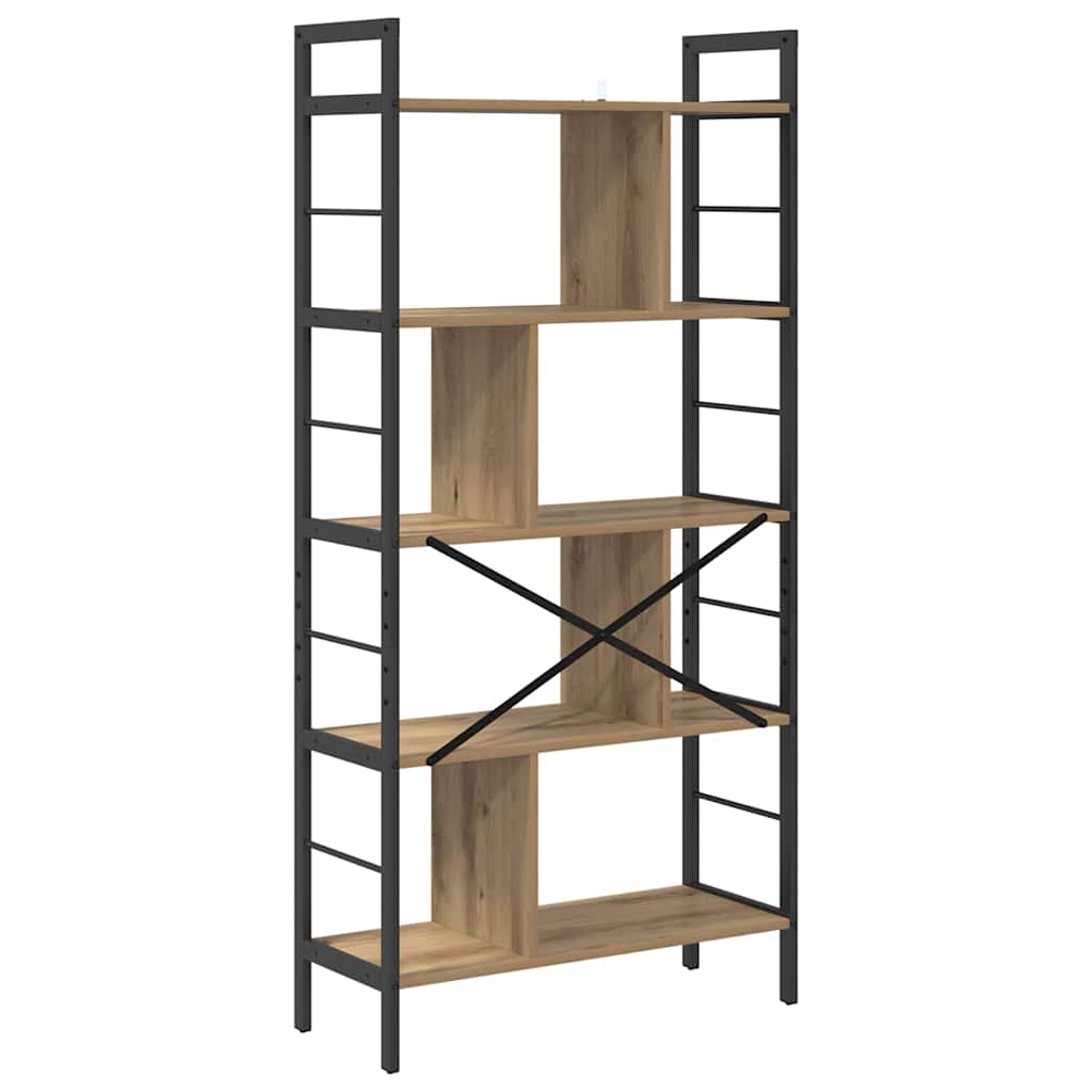 Bücherregal Artisan-Eiche 75 x 30 x 156 cm Holzwerkstoff