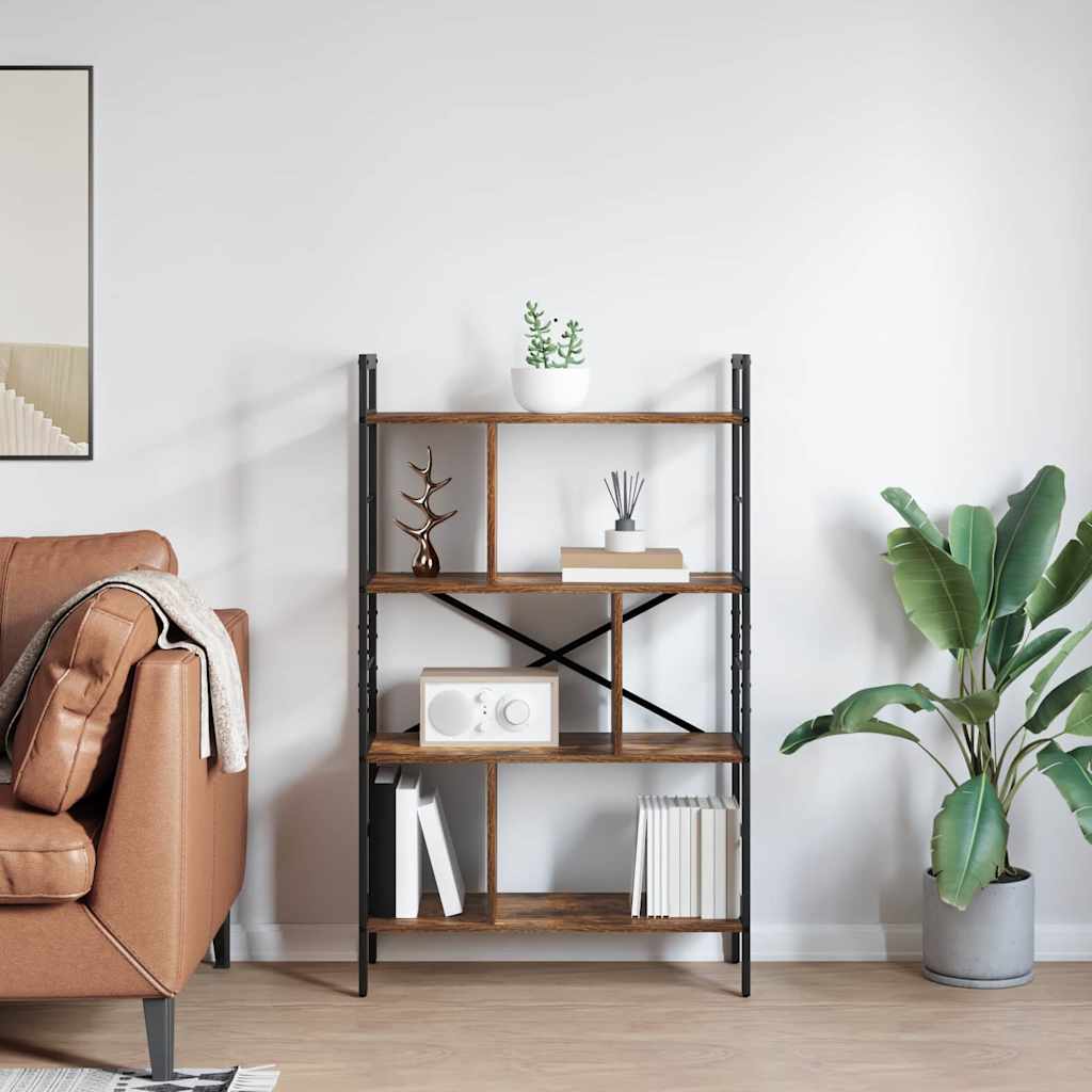 Bücherregal Geräucherte Eiche 75 x 30 x 123,5 cm Holzwerkstoff