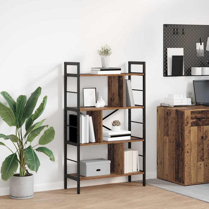 Bücherregal 7 Ebenen 75 x 30 x 123,5 cm Holzwerkstoff Altholz