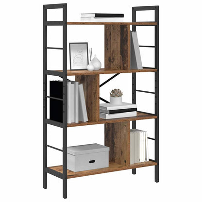 Bücherregal 7 Ebenen 75 x 30 x 123,5 cm Holzwerkstoff Altholz