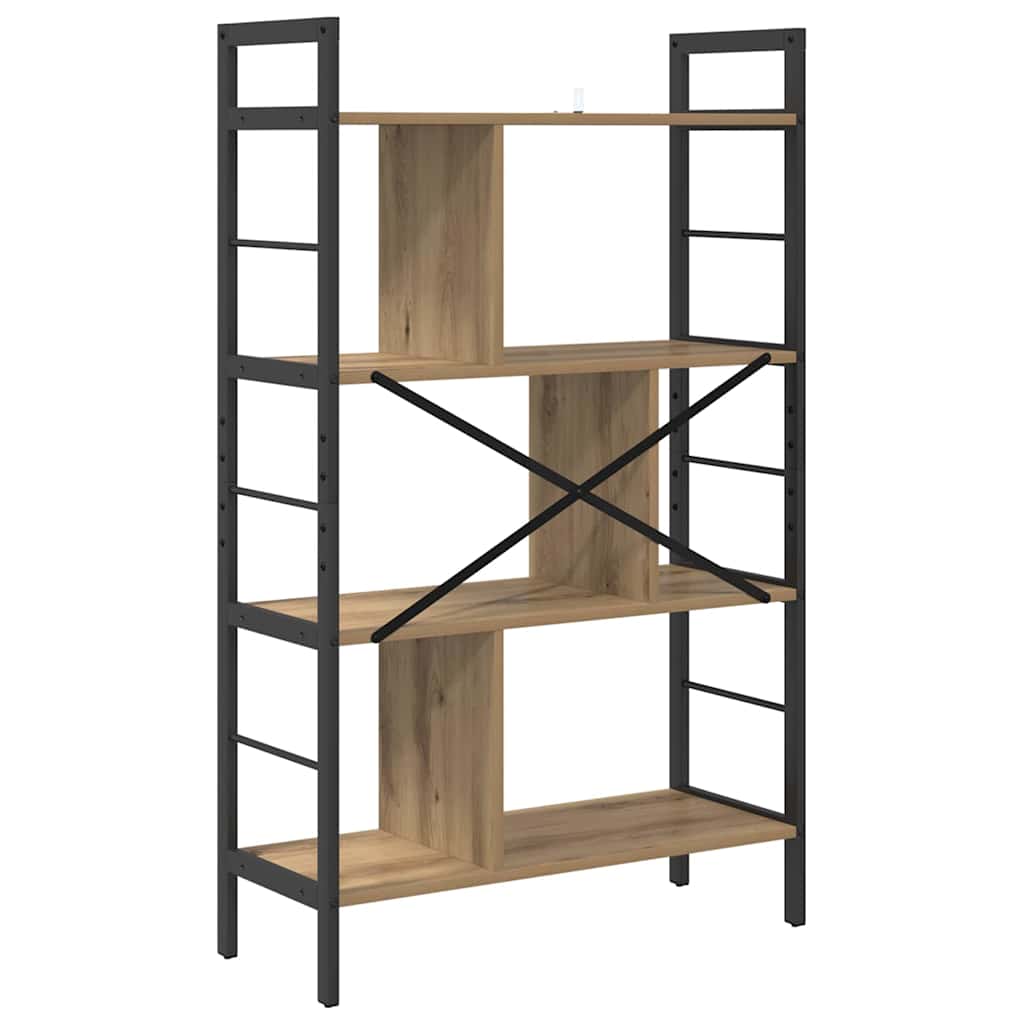 Bücherregal 7 Ebenen 75 x 30 x 123,5 cm Holzwerkstoff