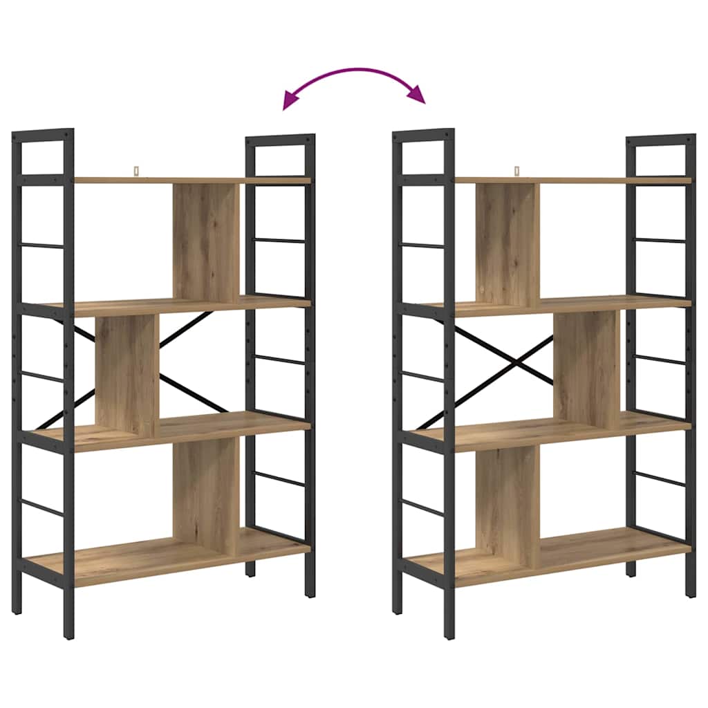 Bücherregal 7 Ebenen 75 x 30 x 123,5 cm Holzwerkstoff