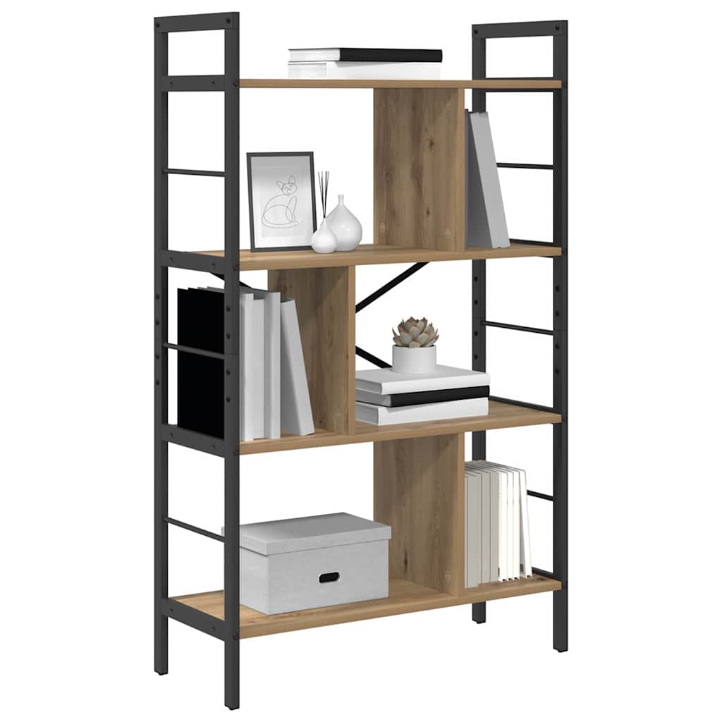 Bücherregal 7 Ebenen 75 x 30 x 123,5 cm Holzwerkstoff