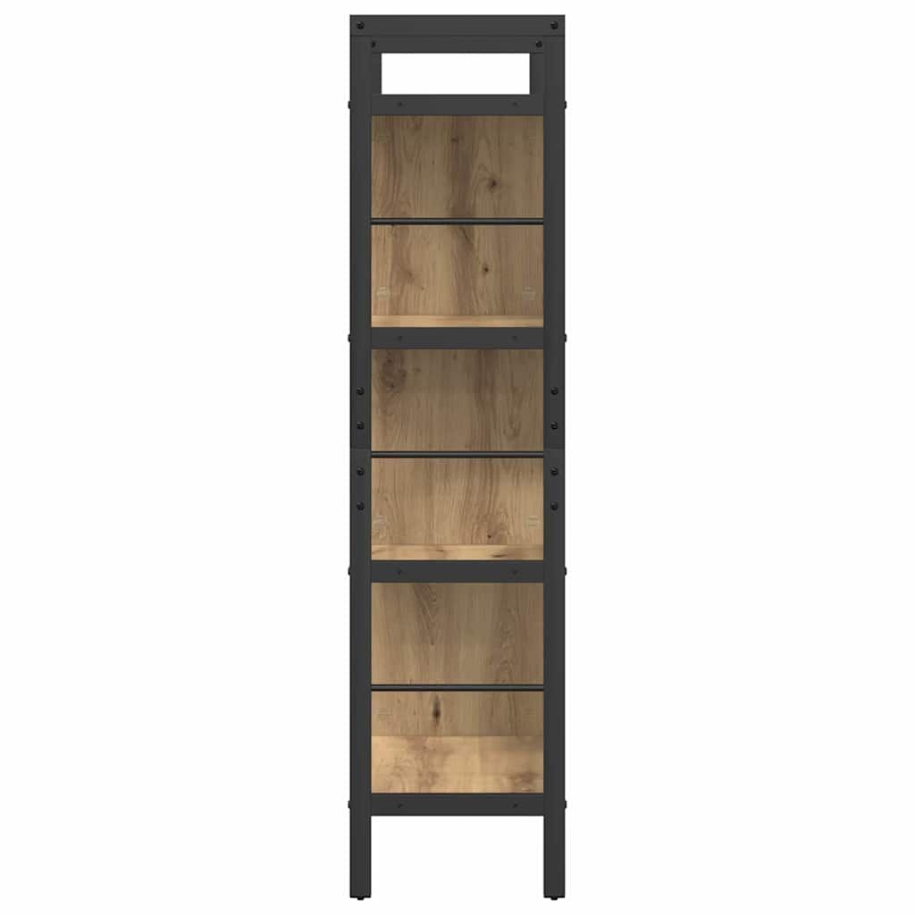 Bücherregal 7 Ebenen 75 x 30 x 123,5 cm Holzwerkstoff