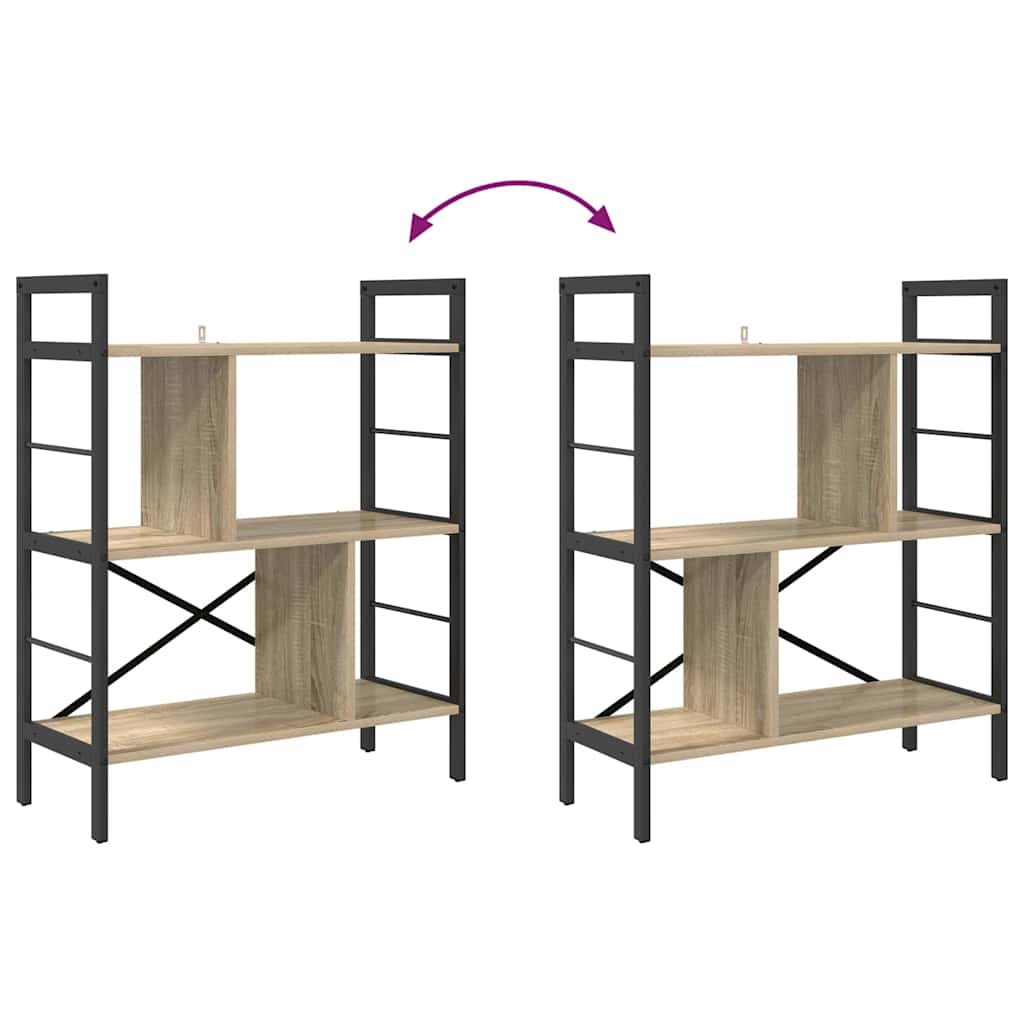 Bücherregal Sonoma-Eiche 75 x 30 x 91 cm Holzwerkstoff