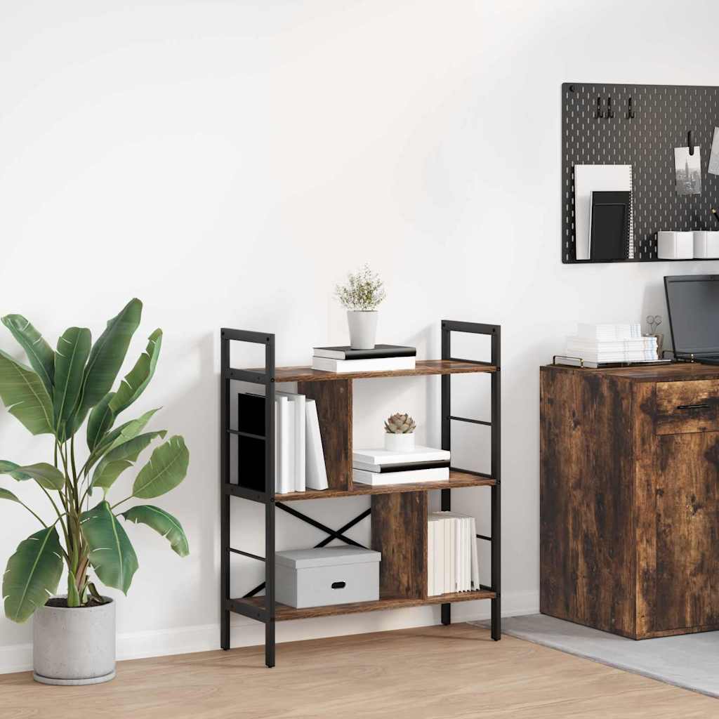 Bücherregal Geräucherte Eiche 75 x 30 x 91 cm Holzwerkstoff